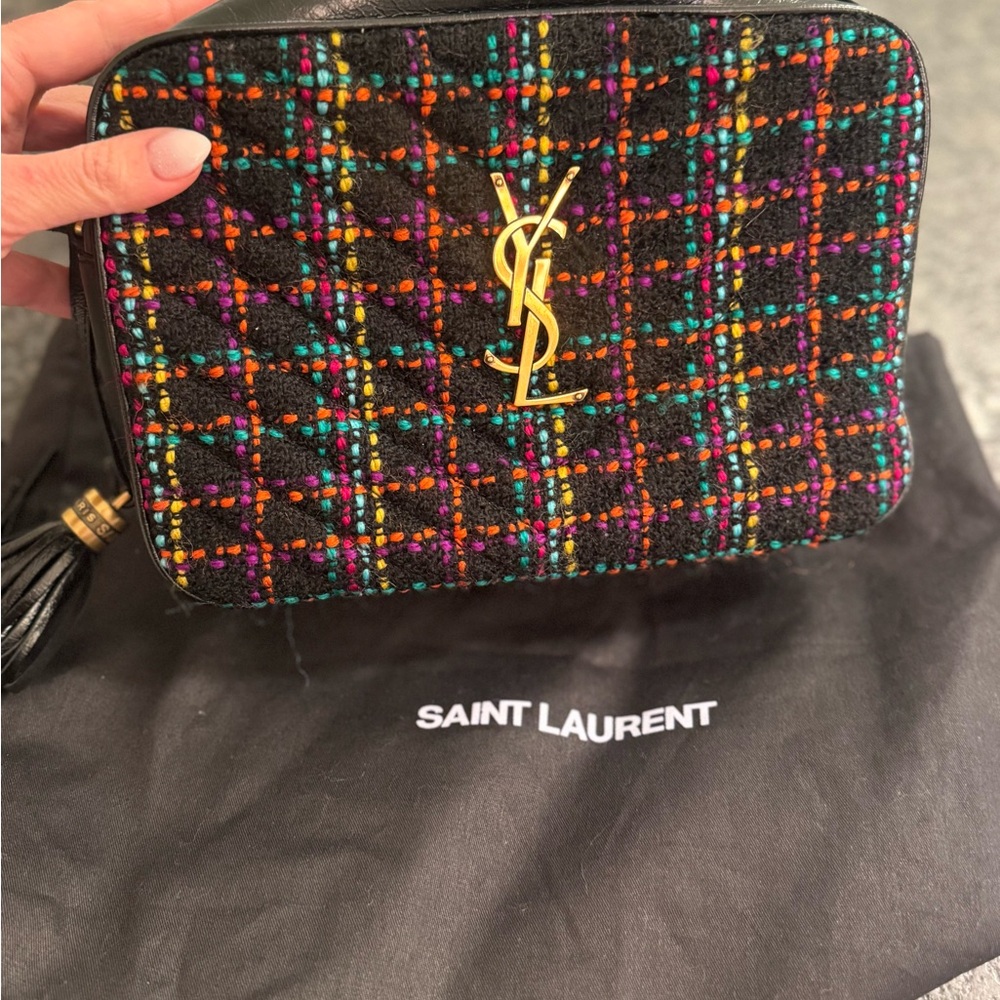 Yves Saint Laurent Tweed Camera Lou Crossbody Bag - Picture 3 of 6